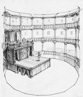 Interior of an Elizabethan theater